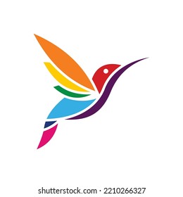 Hummingbird Vector Logo Design Template