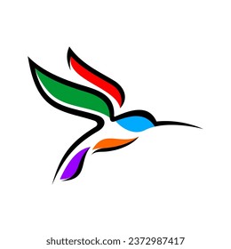 Hummingbird Vector Logo Design Template