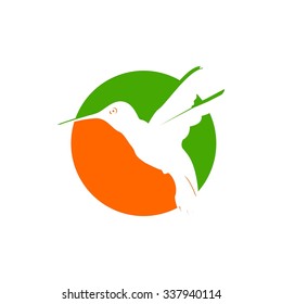 Hummingbird, Wall Decoration Logo Template