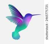 Humming-bird,colibri color transparent logo. Spa and resort emblem.