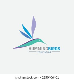 Hummingbirds Bird Vector Logo design