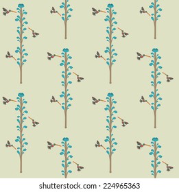 Hummingbirds in the flowers, seamless textures for printing on fabric, vibrant flora and fauna, birds pollinating flowers