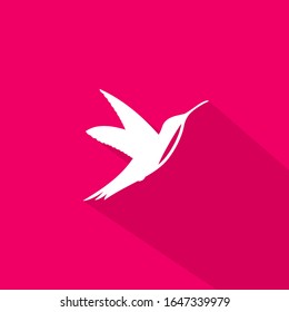 Hummingbirds fly straight up - icon illustration