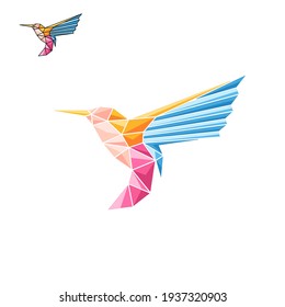 Hummingbirds logo animal design vector