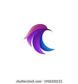 hummingbirds logo design vector premium
