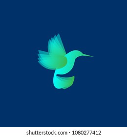 hummingbirds logo icon for travel agency