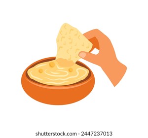 diseño aislado del bocadillo del día del humus
