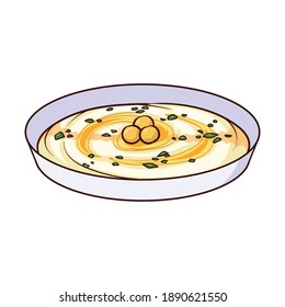 El humus es una comida típica de Medio Oriente popular en Egipto y Siria. Hummus es una avena hecha de garbanzos, aceite de oliva, sésamo molido, jugo de cal, etc.

