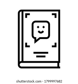 humor genre line icon vector. humor genre sign. isolated contour symbol black illustration