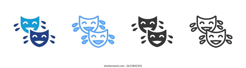 Humor icon set multiple style collection