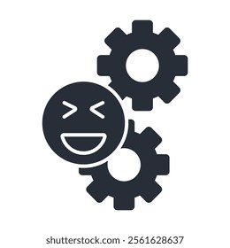 humor icon. vector.Editable stroke.linear style sign for use web design,logo.Symbol illustration.