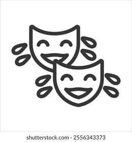 Humor Outline Icon Vector Illustration