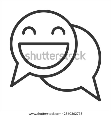 Humor Outline Icon Vector Illustration
