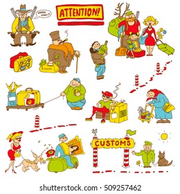 humorous characters tested at customs