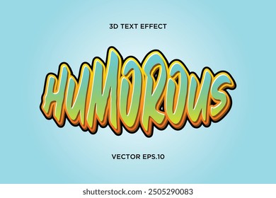 "Humorous" creative 3d text effect design