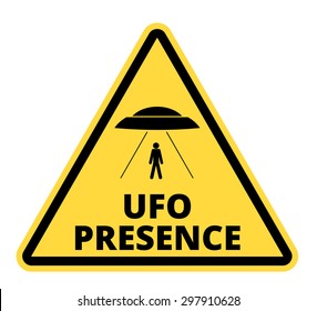 Humorous Danger Road Signs Ufo Aliens Stock Vector (Royalty Free ...