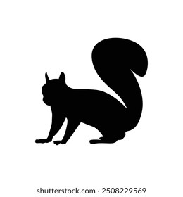 A humorous design showing a squirrel curled up inside a nutshell, peeking out with a playful expression.