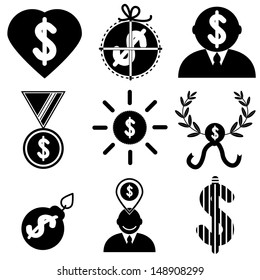 humorous dollars icons