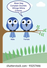 Humorous look at how to determine the gender of birds