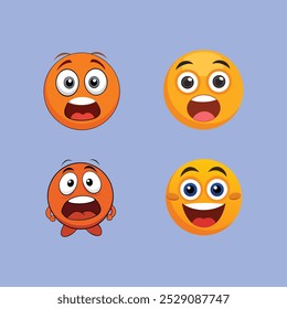 Ilustração humorística do vetor "Panic Emoticon" apresentando uma expressão frenética e de olhos arregalados, ideal para designs digitais engraçados, posts em mídias sociais e projetos divertidos. Escalável e pronto para uso.