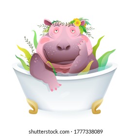 Hippo Bath Images Stock Photos Vectors Shutterstock