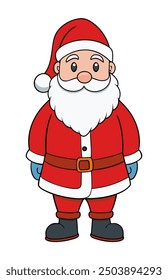 Humorous Santa Claus illustration featuring a jolly expression and playful Christmas elements.