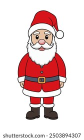 Humorous Santa Claus illustration featuring a jolly expression and playful Christmas elements.