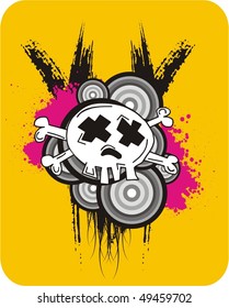 Humorous vector skull illustration