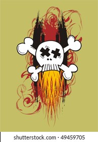Humorous vector skull illustration