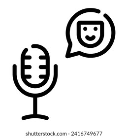 humour Line Icon Background White