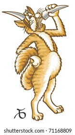 The humour zodiacal sign represented by mean of image of cat