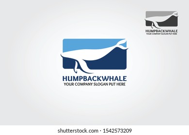 Hump Back Whale Vector logo template. The blue whale logo started as a project with a client. 