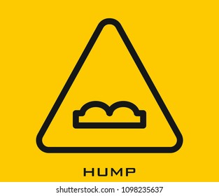 Hump icon vector 