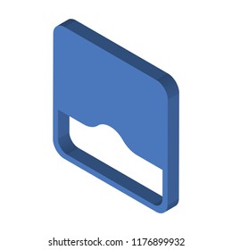 Hump isometric left top view 3D icon