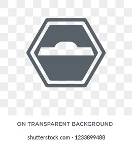 hump or rough sign icon. Trendy flat vector hump or rough sign icon on transparent background from traffic sign collection. 
