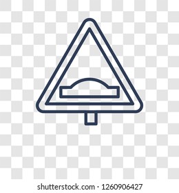 hump or rough sign icon. Trendy hump or rough sign logo concept on transparent background from Traffic Signs collection