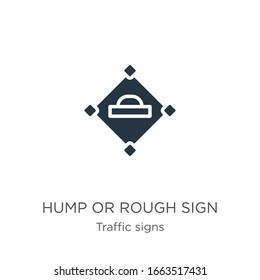 Hump or rough sign icon vector. Trendy flat hump or rough sign icon from traffic sign collection isolated on white background. Vector illustration can be used for web and mobile graphic design, logo, 