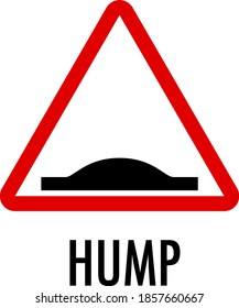 Hump sign on white background illustration