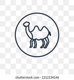 Hump vector outline icon isolated on transparent background, high quality linear Hump transparency concept can be used web and mobile