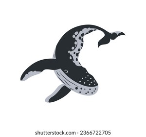 humpback sealife animal isolated icon