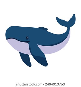 humpback sealife big illustration isolated