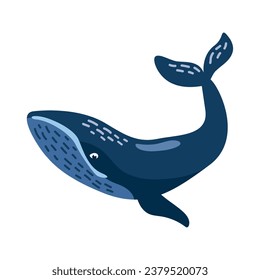 humpback sealife big vector isolated