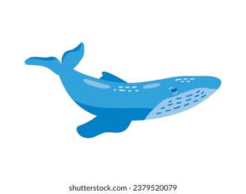 humpback sealife blue design vector isolated