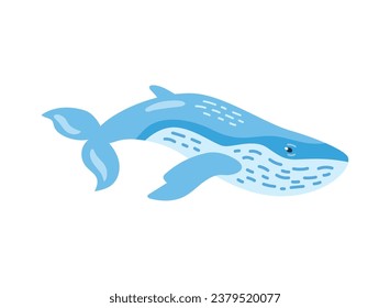 humpback sealife blue vector isolated