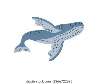 humpback sealife cetacean isolated icon