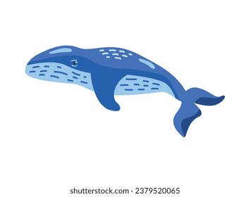 humpback sealife cute vector isolated