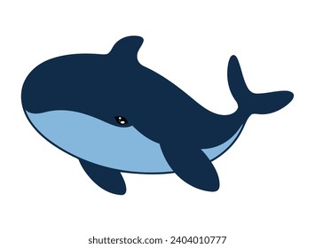 humpback sealife huge illustration isolated