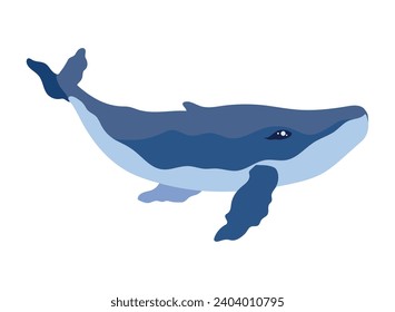 humpback sealife icon illustration isolated