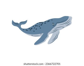 humpback sealife icon isolated vector