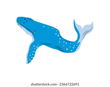 humpback sealife illustration icon isolated